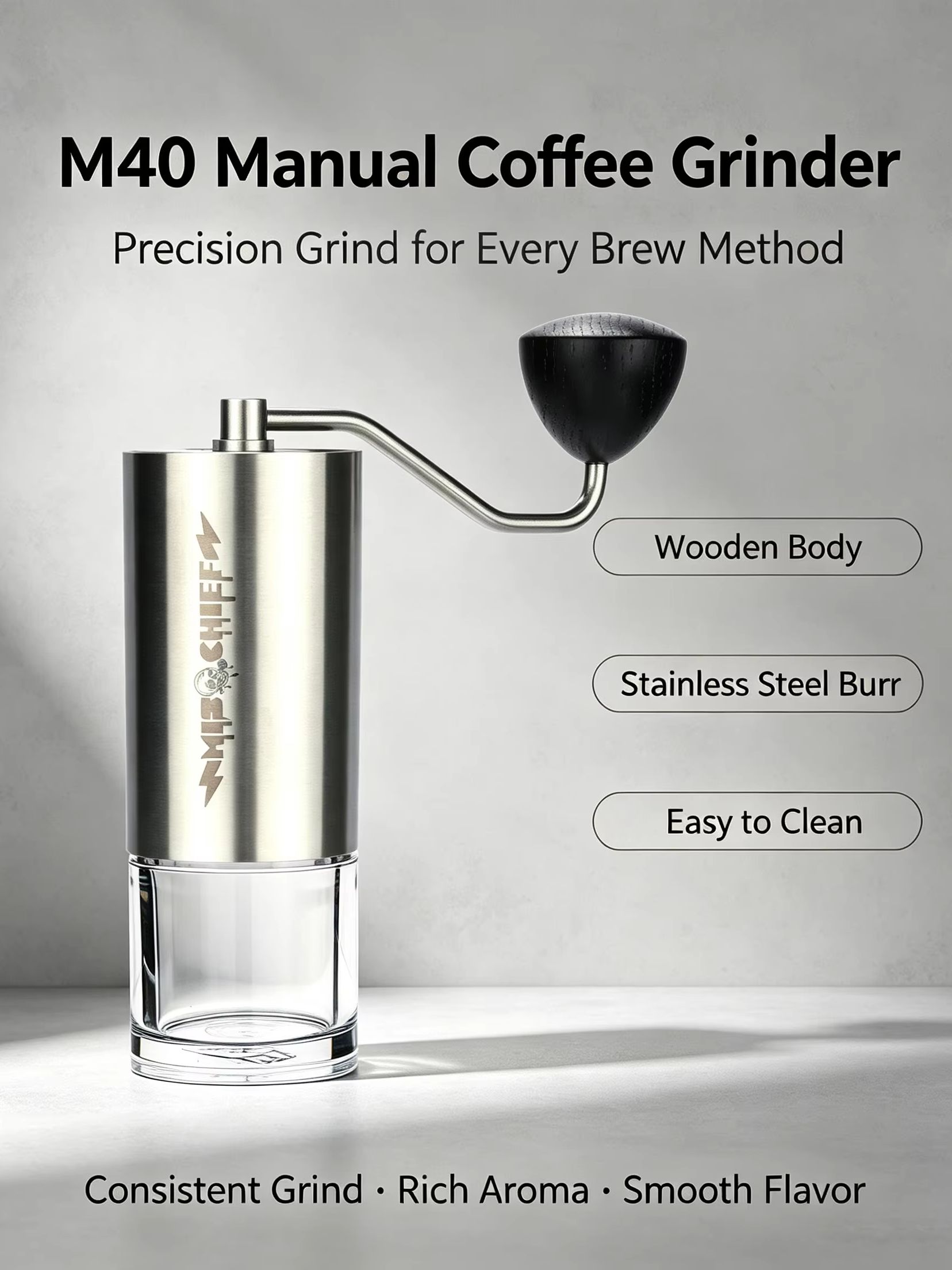 MisChief M40 Manual Coffee Gri - огляд і ціна Burr Hand Grinder