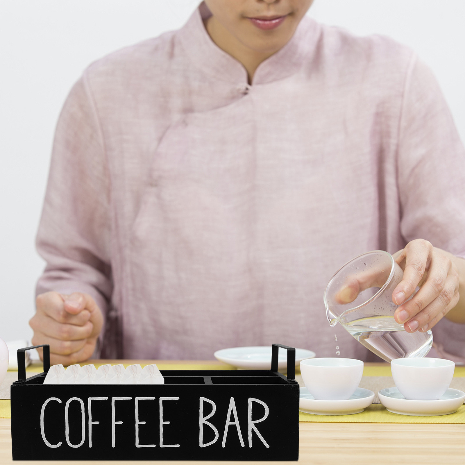 Wooden Tea Bag Organizer Multi - огляд і ціна Coffee Tea Sugar