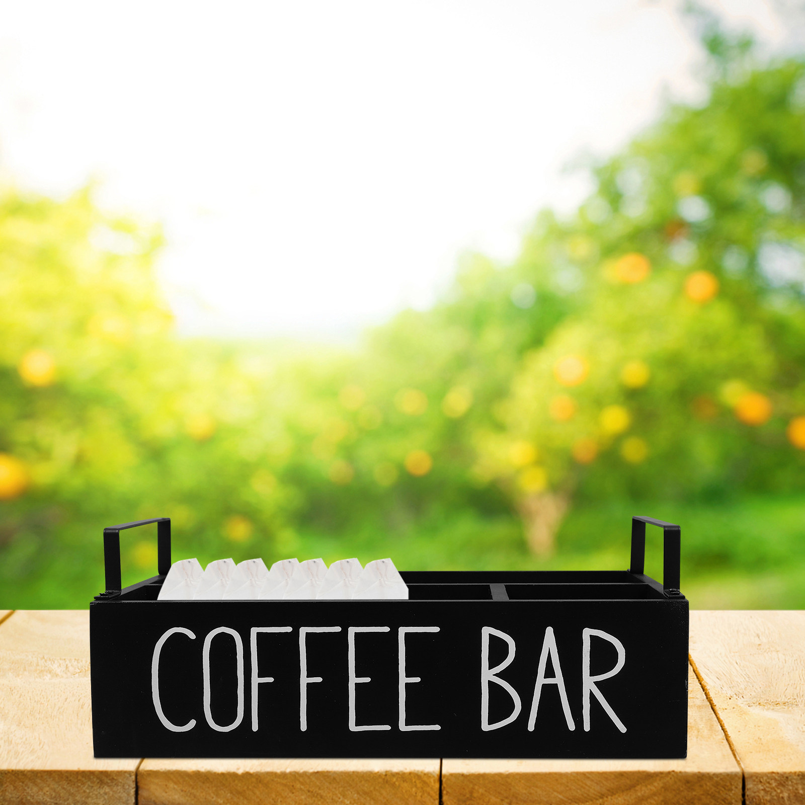 Wooden Tea Bag Organizer Multi - огляд і ціна Coffee Tea Sugar