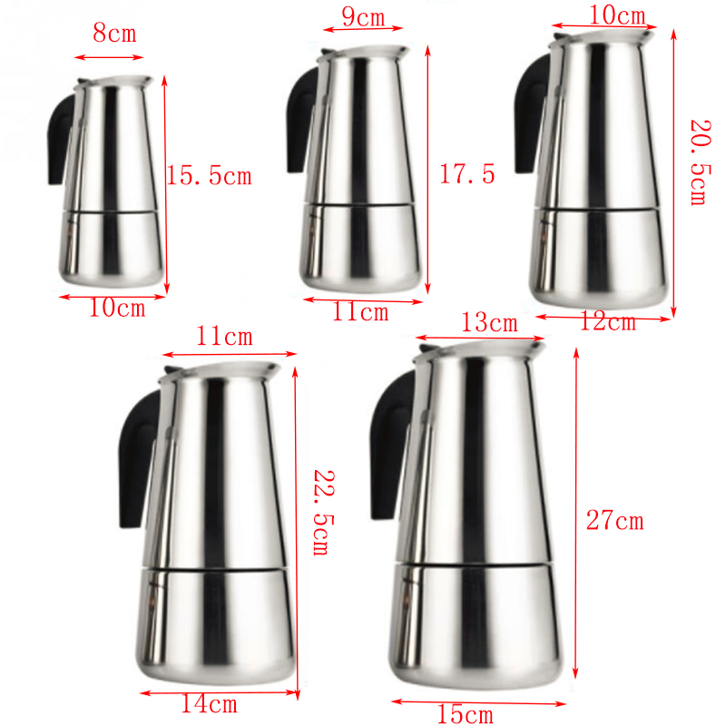 100ml/200ml/300ml/450ml/600ml  - огляд і ціна Moka Pot Stove