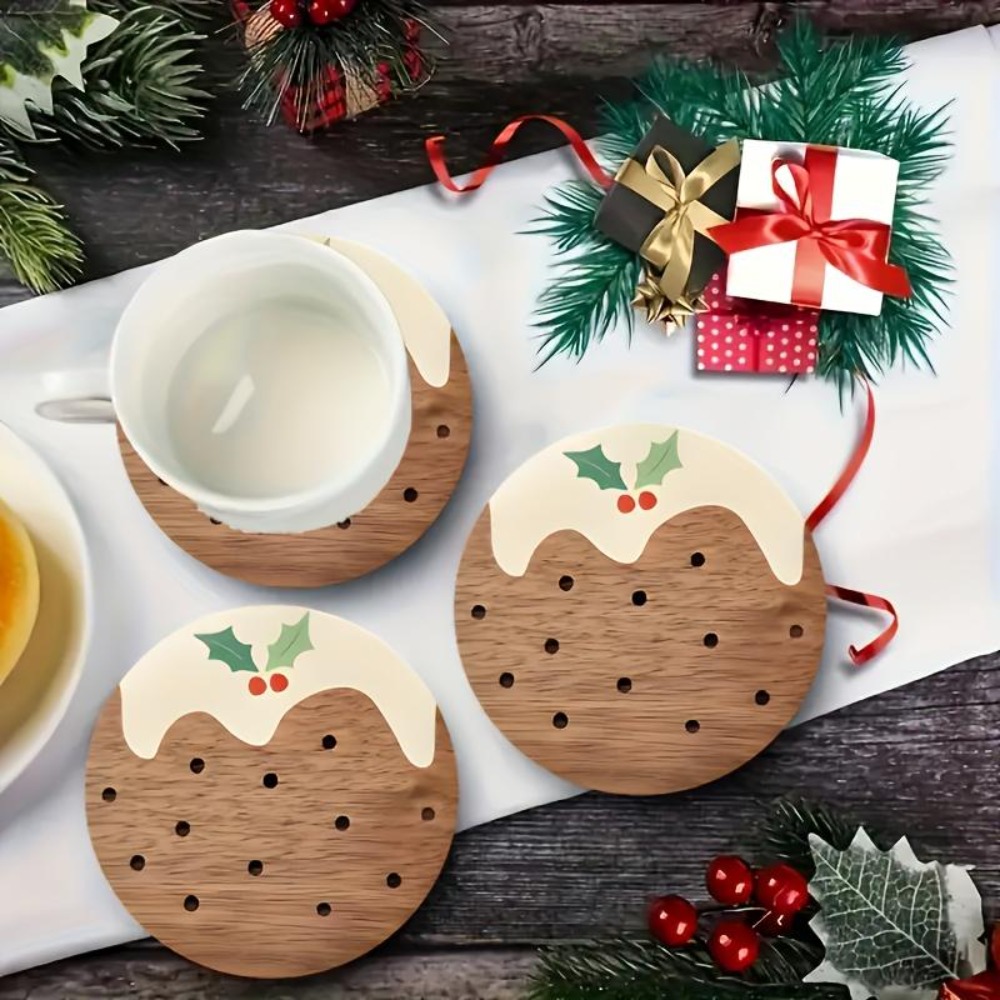 Wooden Cup Coasters Set Puddin - огляд і ціна Xbloom Coffee Tea