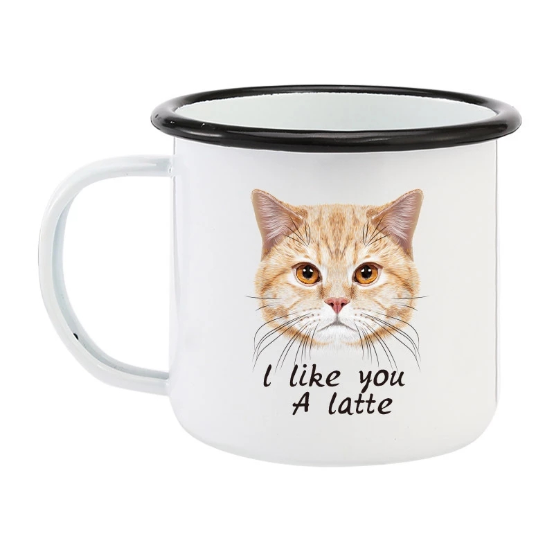 350ML Enamel Coffee Mug DIY LO - огляд і ціна Coffee Tea Name