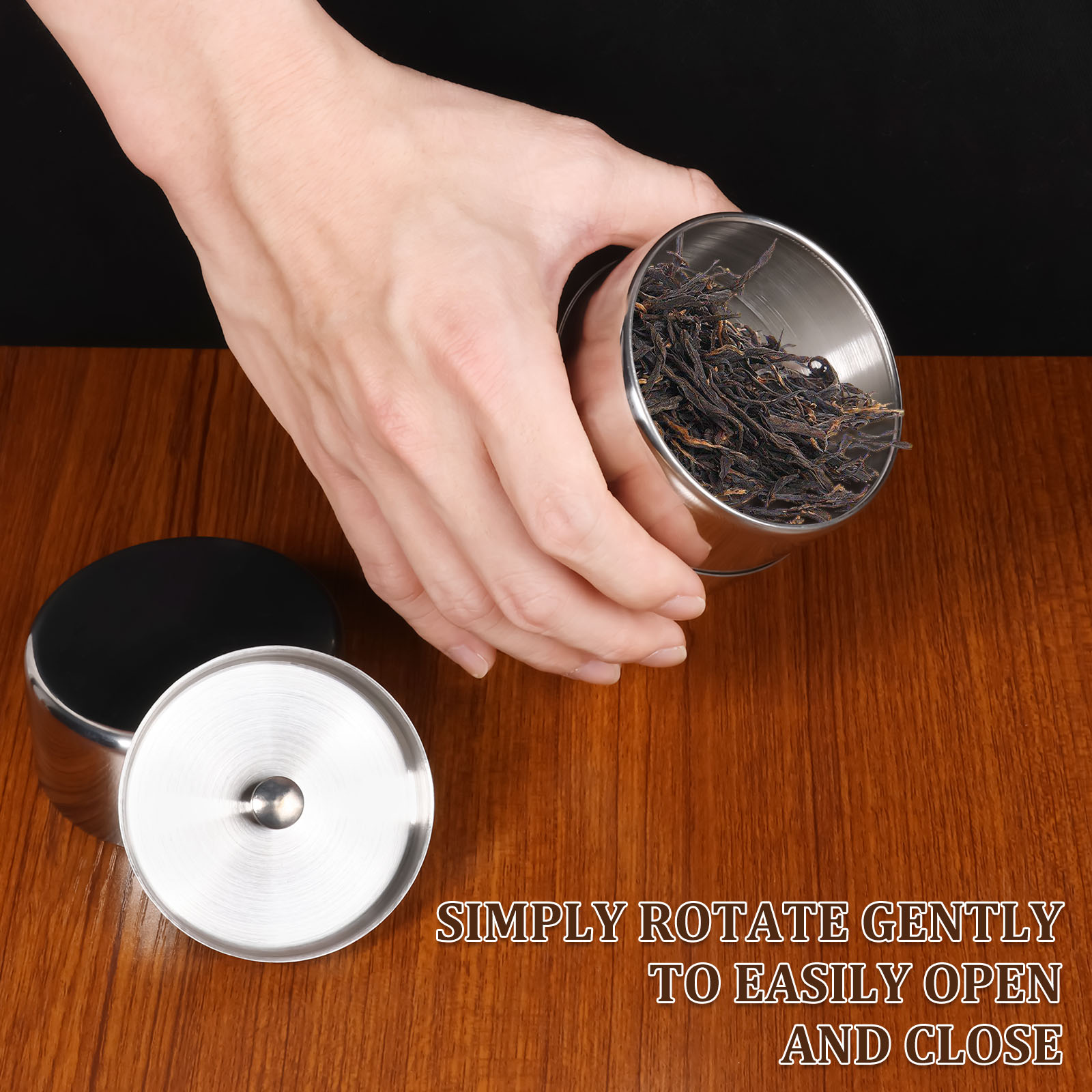 Stainless Steel Tea Leaf Tins  - огляд і ціна Coffee Tea Sugar